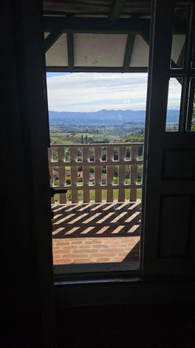 a view from a window of a building at Jurina Hiža in Beletinec
