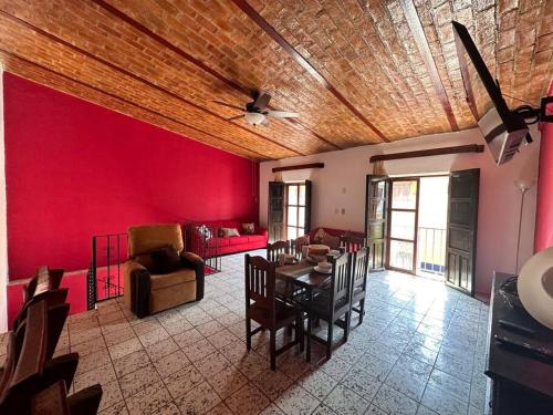 Χώρος καθιστικού στο Apartamento de Flores