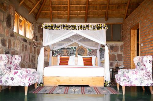 Istumisnurk majutusasutuses Akagera Rhino Lodge