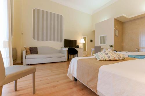 Cama o camas de una habitación en Palazzo Pischedda