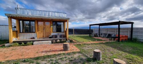 Jardín al aire libre en Tiny House en Trevelin "El Ranchito"