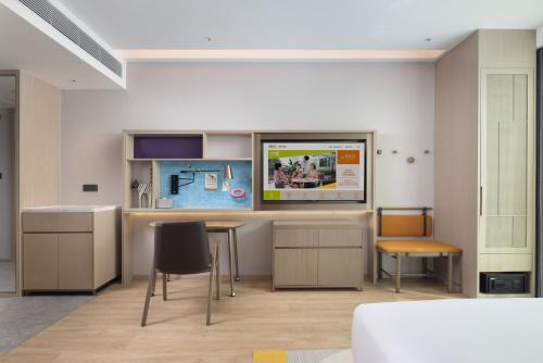 Χώρος καθιστικού στο Home2 Suite by Hilton Chengdu Huaizhou New Town