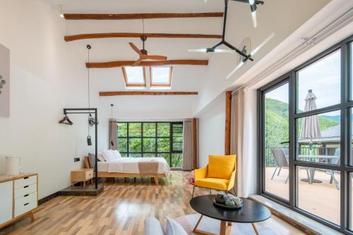 Posezení v ubytování 安吉山楂树民宿 Thorntree's Home