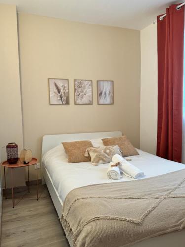 Postel nebo postele na pokoji v ubytování Maison au Cœur de Béziers