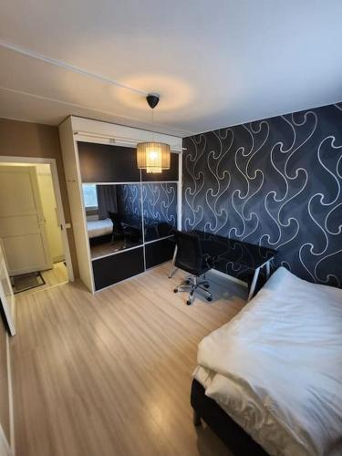 Katil atau katil-katil dalam bilik di Cozy and Quiet 2-room aparment