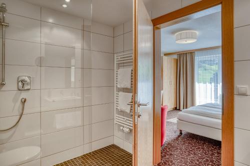 Koupelna v ubytování Hotel Erika
