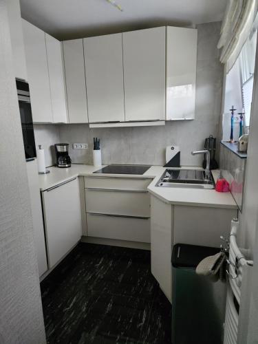 Η κουζίνα ή μικρή κουζίνα στο Moderne Wohnug mit Terrasse