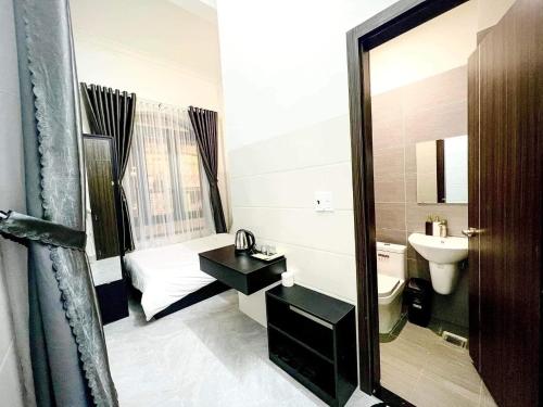 Koupelna v ubytování Hotel Leonda-gần chợ đêm-near the night market