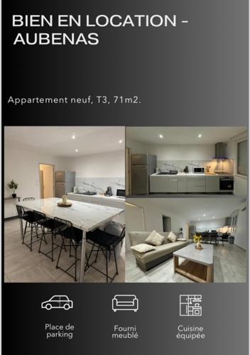 Grand appartement spacieux - Aubenas