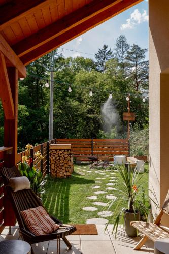 Un jardín fuera de Slapy Chata Hrdlička