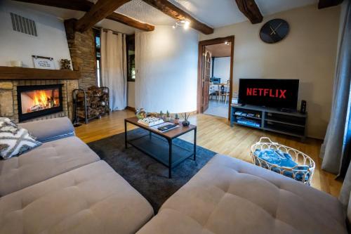 Posezení v ubytování Maison de caractère à deux pas du Luxembourg