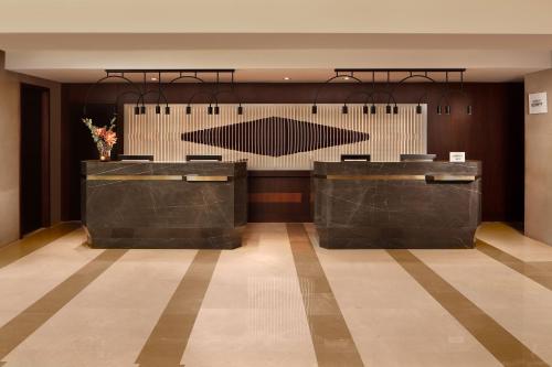 a conference room with a table in the middle at Sheraton Istanbul Levent in Istanbul
