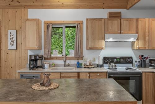 Η κουζίνα ή μικρή κουζίνα στο Pine River Retreat home