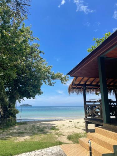 a view of the beach from a resort at Kai Bae Beach Resort Koh Chang in Ko Chang