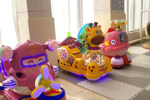 a group of childrens toys in a room at Hotel The Designers Incheon in Incheon