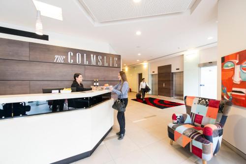 Χώρος καθιστικού στο The Colmslie Hotel