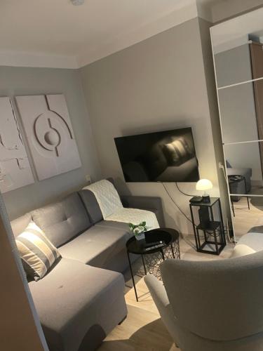 Posezení v ubytování Tiny Studio Pyskowice with parking