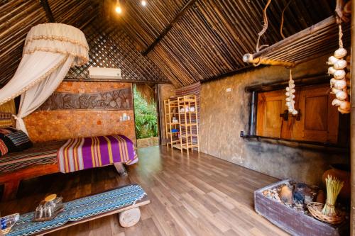 Χώρος καθιστικού στο Homestay Ako Ea