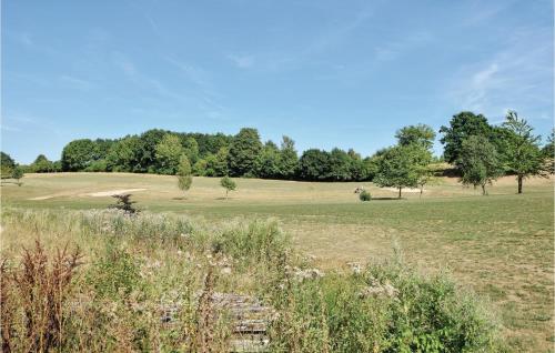 a large field with trees in the distance at Four-Bedroom Holiday Home In Juelsminde in Juelsminde