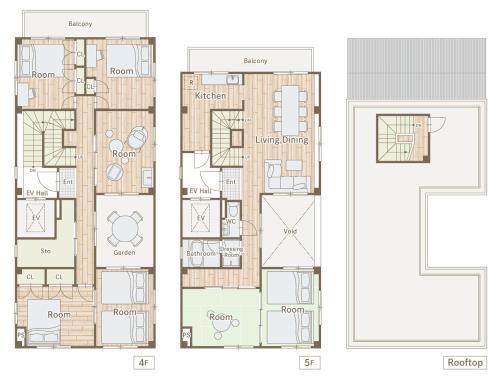 a floor plan and elevation of a condo at FINOA Penthouse Suite Ikebukuro Sunshine in Tokyo