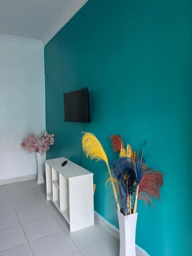 Televisyen dan/atau pusat hiburan di Sunrise apartments