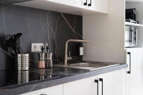 Η κουζίνα ή μικρή κουζίνα στο Schöne Apartments in der Innenstadt I home2share