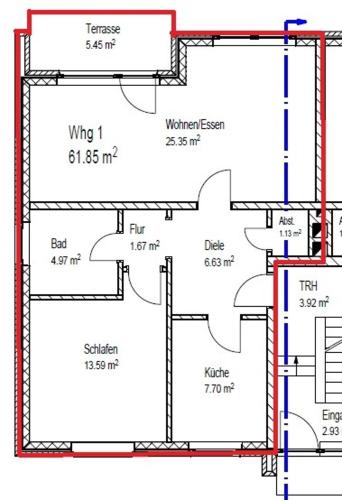 a floor plan of a house at Ostwind in Damme