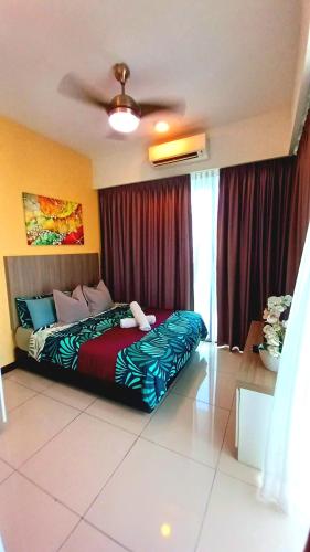 a bedroom with a bed in a room at Sunset View 969 PD Waterfront in Port Dickson