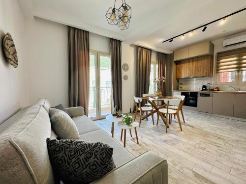 Kuchyň nebo kuchyňský kout v ubytování Ionion Apartment