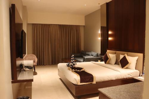 Χώρος καθιστικού στο Motel Bilaspur City