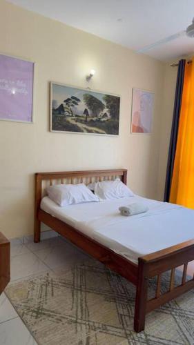 Ένα ή περισσότερα κρεβάτια σε δωμάτιο στο Lakeview4