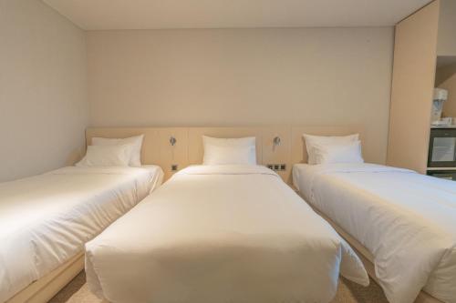 Cama o camas de una habitación en Hotel Myeongdongjang