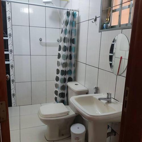 Koupelna v ubytování Apt 201 Simples e aconchegante 1 quarto