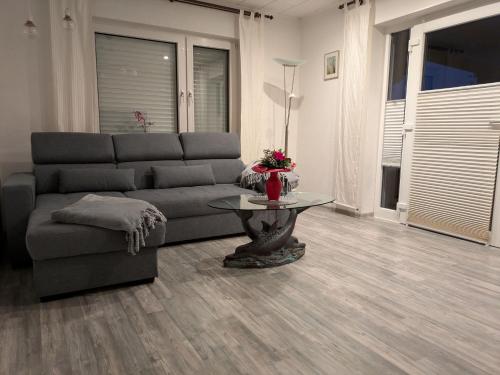 Χώρος καθιστικού στο Ferienwohnung Cramer, 86002