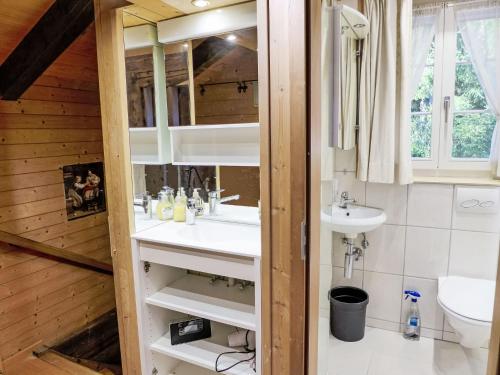 Ein Badezimmer in der Unterkunft Holiday Home Chalet Zun 6B by Interhome