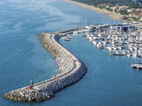 an aerial view of a marina with many boats at Apartment Franca by Interhome in San Vincenzo