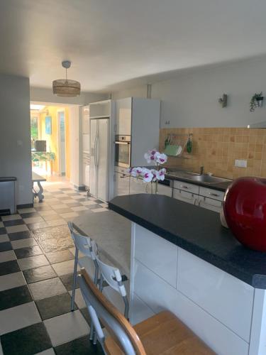 Kuchyň nebo kuchyňský kout v ubytování Gite Maison Bonheur