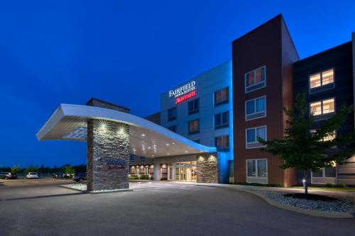 a rendering of a hospital building at night at Fairfield Inn & Suites by Marriott Moncton in Moncton