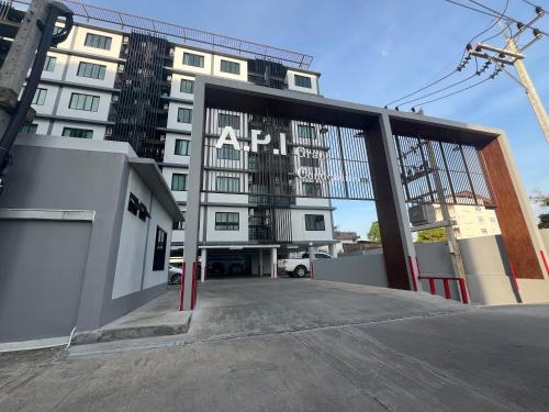 a building with a sign on the front of it at Lub Sabai in Yala