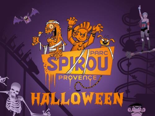 a poster for a halloween show with zombies and skeletons at Provence, Studio climatisé, vue lac Spirou 400 metres, Avignon 15 mn in Monteux