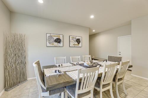 a dining room with a table and chairs at Florence Home about 10 Mi to Historic District! in Florence