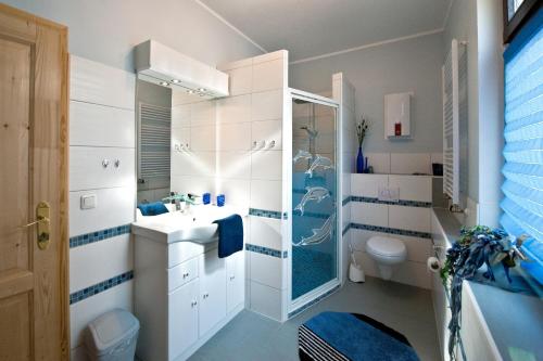 Koupelna v ubytování Ferienwohnungen Kachel