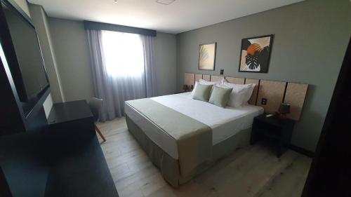 Cama o camas de una habitación en Tulip Inn Bauru