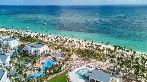 an aerial view of the beach and the ocean at Riu Palace Bavaro - All Inclusive in Punta Cana