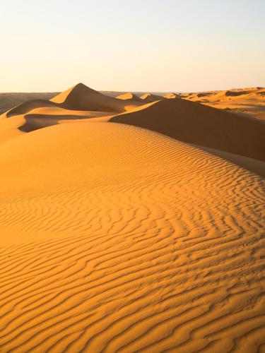 a sand dune in the desert at Thousand Stars Desert Camp in Bidiyah