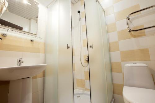 ห้องน้ำของ Hotel Krokus
