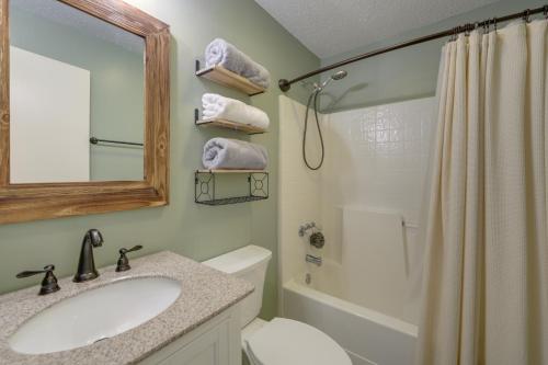 Un baño de Blue Ridge Pkwy View and Deck Brevard Home!