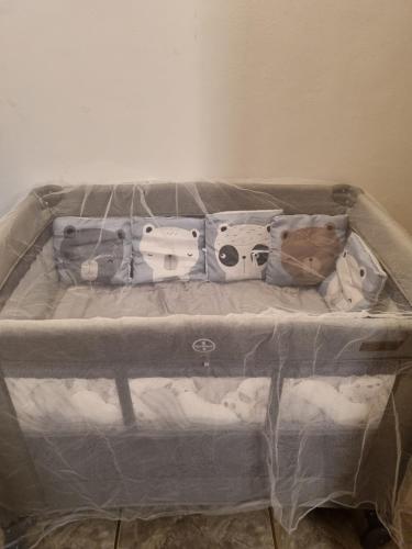 a mattress is covered in plastic in a room at Recanto do Luar in São Miguel do Gostoso