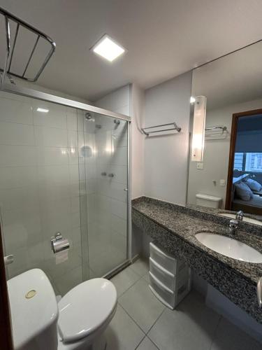 Koupelna v ubytování Hotel Mercu Paraiso Beneficência Portuguesa com garagem 809