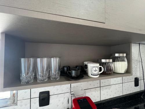 Kuchyň nebo kuchyňský kout v ubytování VILINHA LOFT HOME - AP 01 - Apartamento Térreo
